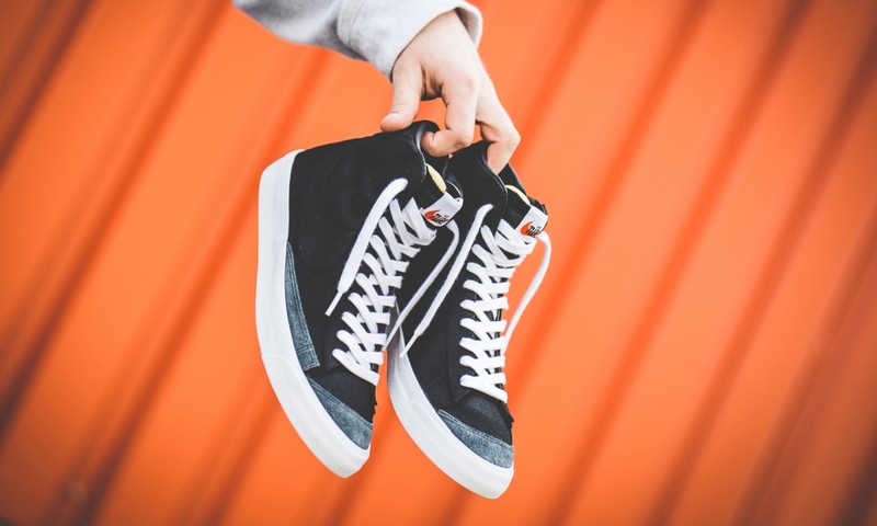 Blazer mid 77 black canvas sale